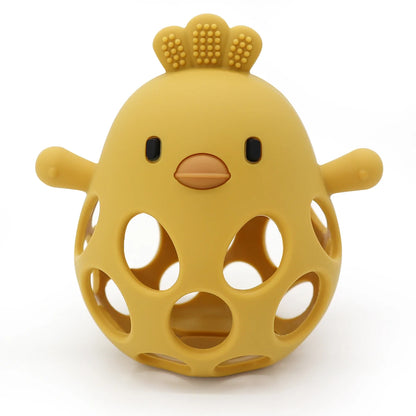 Baby Silicone Teether Toy Cartoon Chick Shape