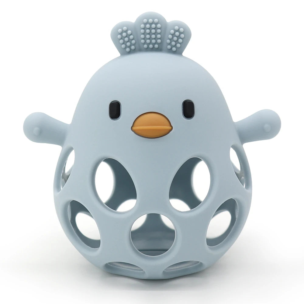 Baby Silicone Teether Toy Cartoon Chick Shape