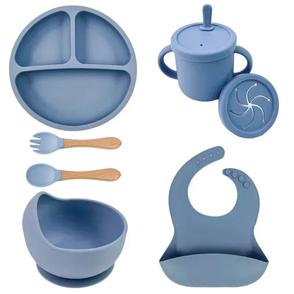 Food Grade Silicone Child Dish Set Baby Feeding
