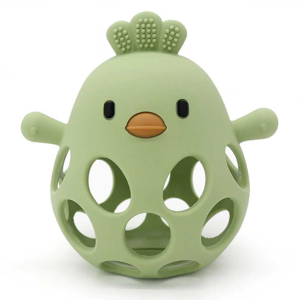 Baby Silicone Teether Toy Cartoon Chick Shape