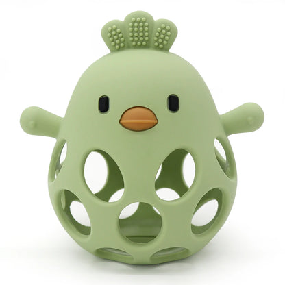 Baby Silicone Teether Toy Cartoon Chick Shape