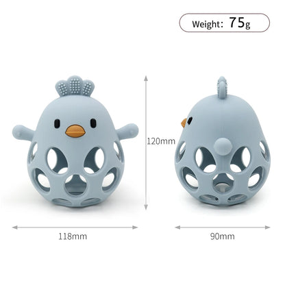 Baby Silicone Teether Toy Cartoon Chick Shape