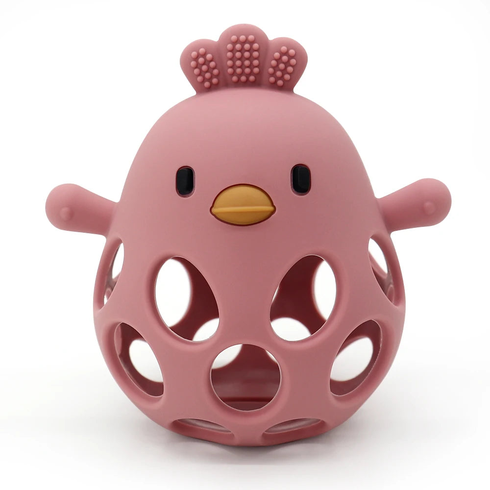 Baby Silicone Teether Toy Cartoon Chick Shape