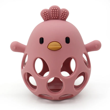 Baby Silicone Teether Toy Cartoon Chick Shape