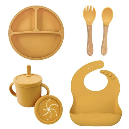 Food Grade Silicone Child Dish Set Baby Feeding