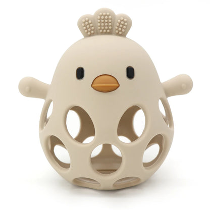 Baby Silicone Teether Toy Cartoon Chick Shape