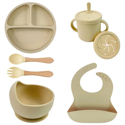 Food Grade Silicone Child Dish Set Baby Feeding