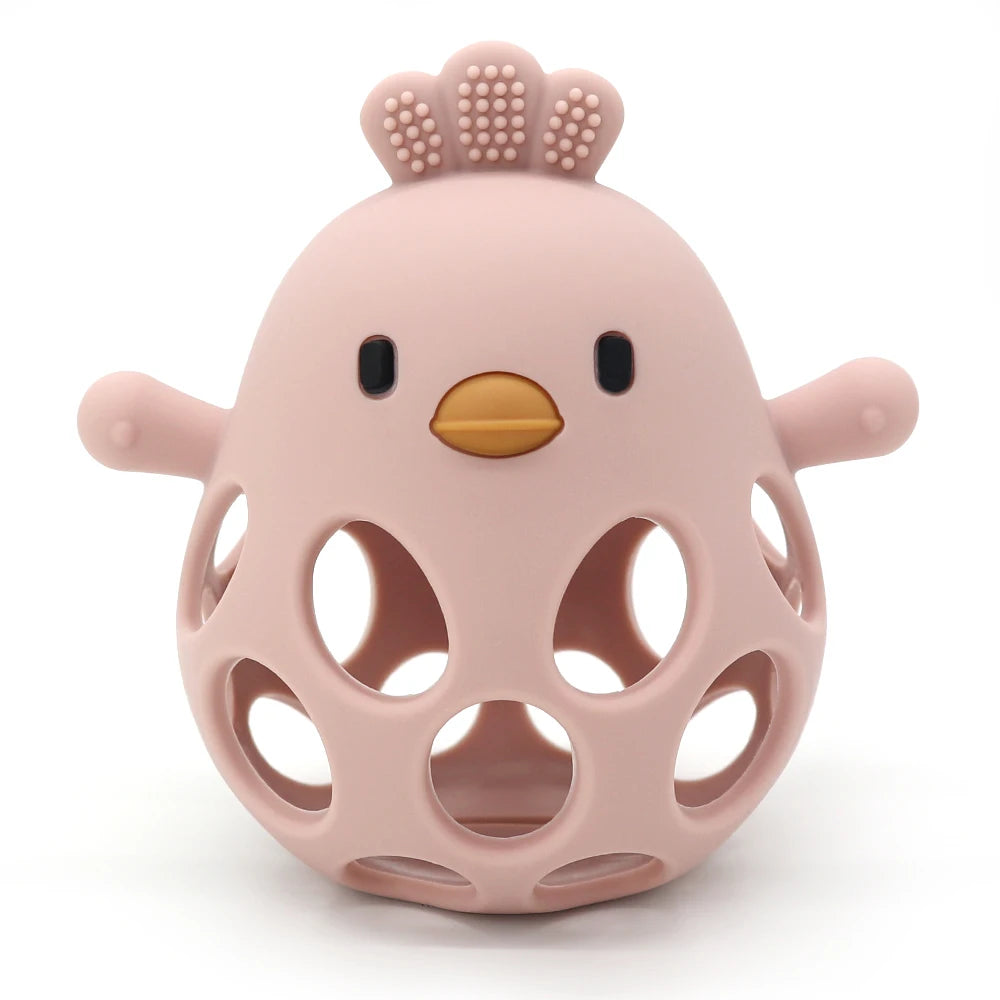 Baby Silicone Teether Toy Cartoon Chick Shape