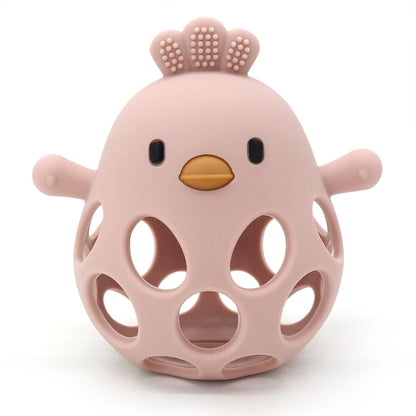 Baby Silicone Teether Toy Cartoon Chick Shape