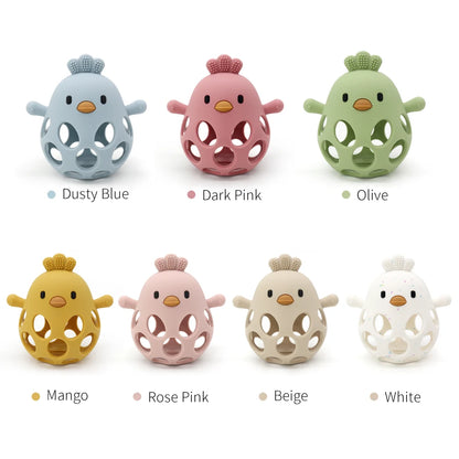 Baby Silicone Teether Toy Cartoon Chick Shape